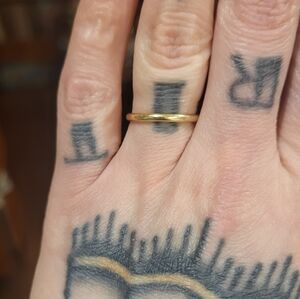Vintage Estate 2mm 14k Gold Wedding Band Stacking Ring Size 5